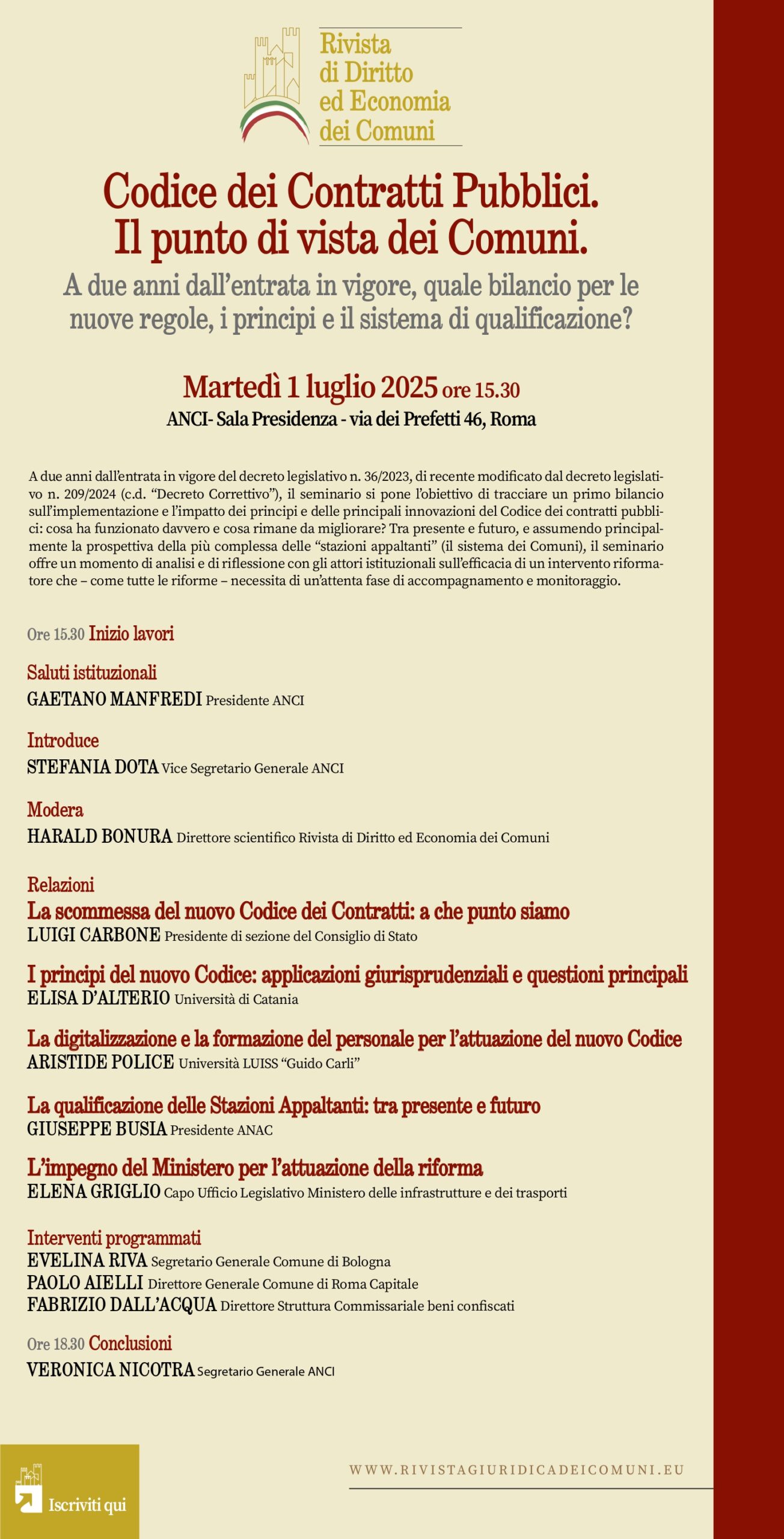 Codice dei Contratti Pubblici. Il punto di vista dei Comuni